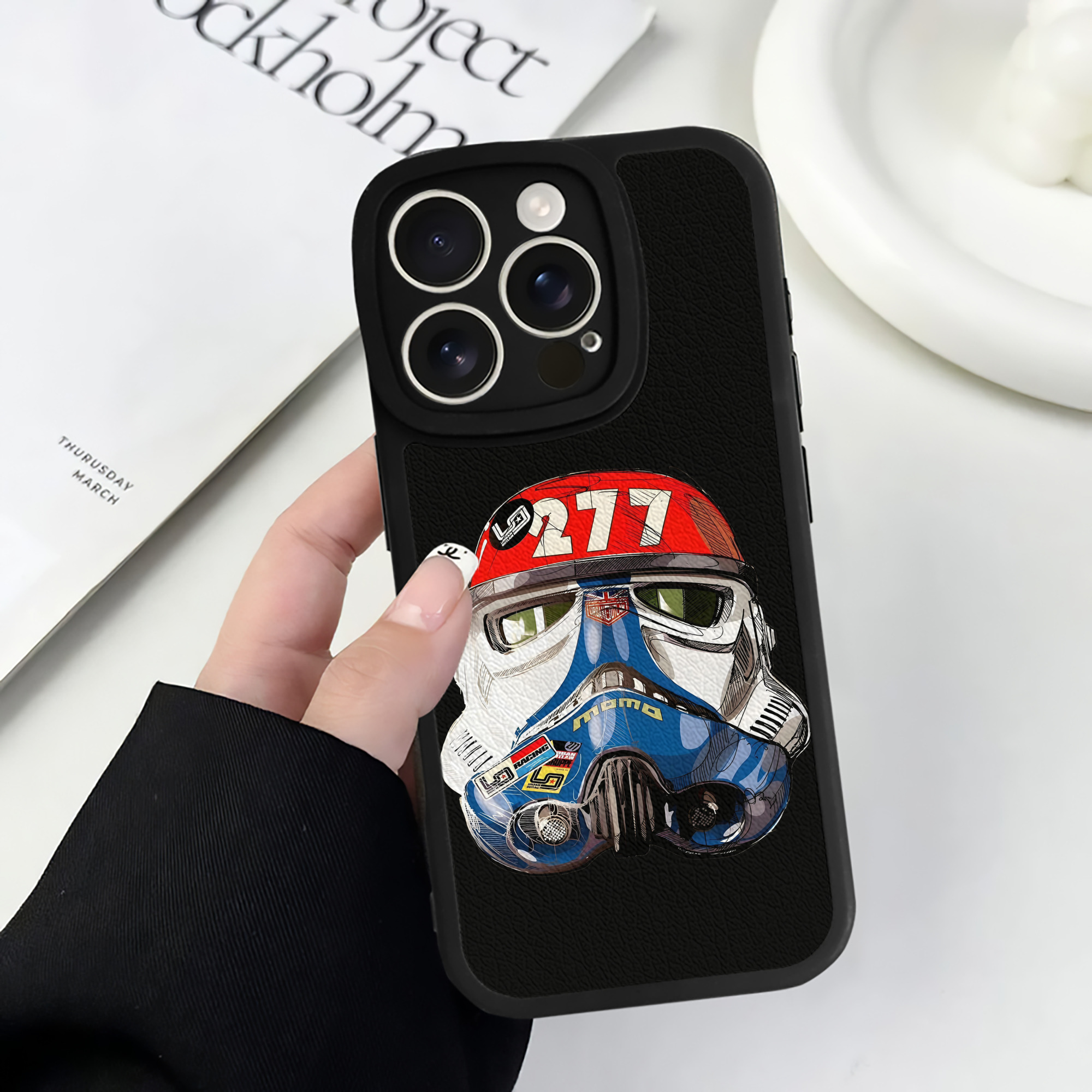 （画像用） スター・ウォーズ Star Wars 【iPhone 16シリーズ対応】シリコンスマホケース（レザー調） 材質：シリコン